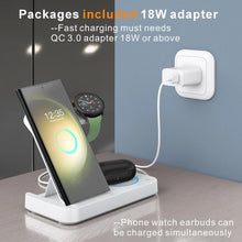 3 in 1 Wireless Charger for Samsung Galaxy S26 Ultra/S25/S24 Stand for Galaxy Watch 9/8/7/6/5 Buds 4/3/Pro Fast Charging Station