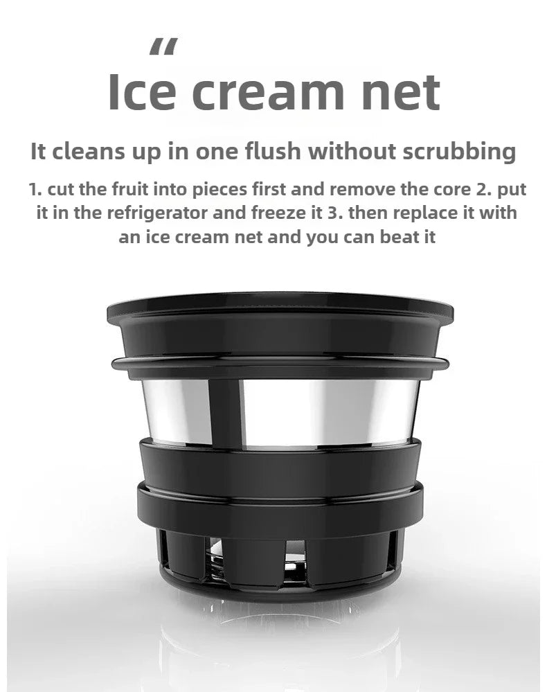 220V Cold Press Juicer Home Slag Separation Ginger Fruit Vegetable Juice Extractor Multifunctional Fruit Slow Juicer Automatic