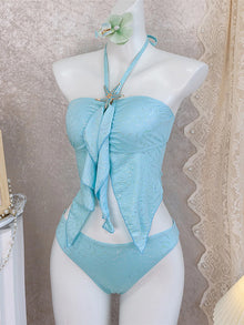 Metal Star Tankini Halter Bikini Set For Women Swimwear