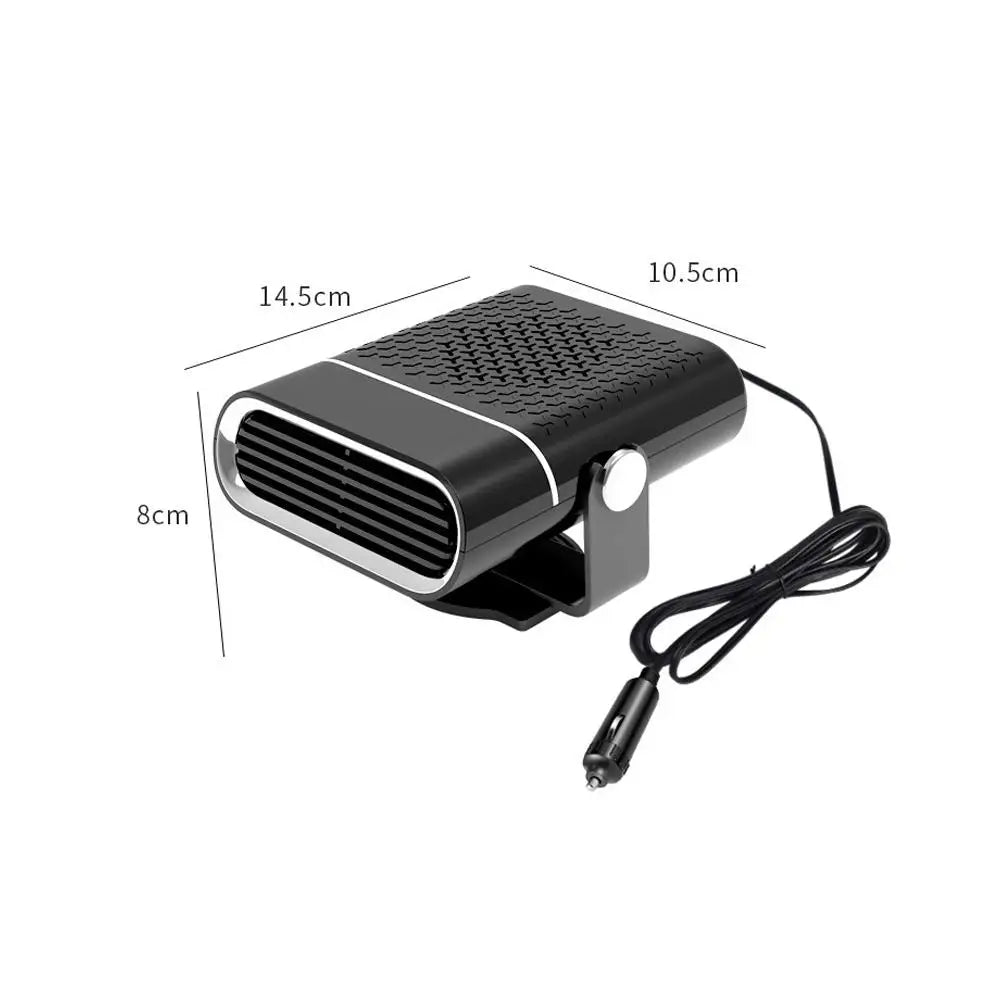12V 120W Portable Car Heater, Fast Heating & Cooling Fan with 360° Rotation, Defogger Defroster, Cigarette Lighter Plug-in