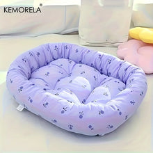 Pet Sofa Bed High Elasticity Thickened Comfort for Small Medium Large Dogs Cats Pastoral Floral 3 Sizes Durable Pet Slleep Mats
