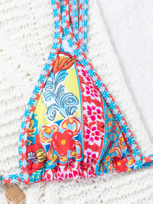 "2026 New Triangle Bikini Set - Floral Print Push Up Swimsuit & Brazilian Bottoms"