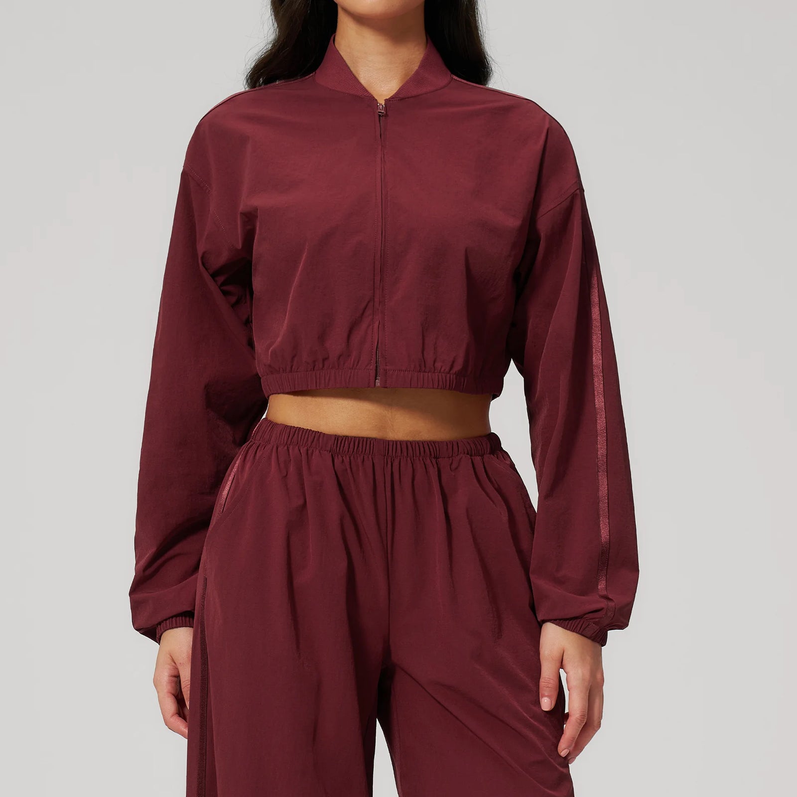 Yoga Long Sleeve Fitness Coat Sunscreen Top Stand Collar