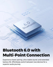 SoundPEATS Q3 Pro Wireless Earbuds Active Noise Cancelling Bluetooth V6.0 Earphones with 4 Mic,13mm Driver,Multipoint Connection