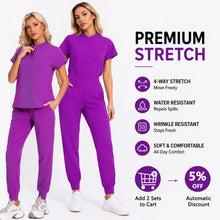 KUNGFU SCRUBS Nurses Uniforms Women Medical Scrubs Set Antibacterial Wrinkle Resistant Shirt Pant Fade Resistant Doctors Clothes