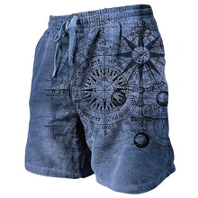 Tan Retro 3D Printed Men's Beach Pants Ghost Pirate Ship 2024 Men's Summer Breathable Shorts Fitness Street Drawstring Shorts