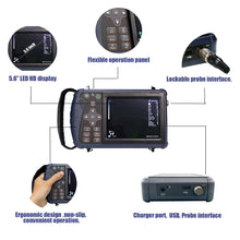 Portable Veterinary Ultrasound Scanner, Vet Pregnancy Check Handheld Ultra Machine, for Pig Sheep Cow Horse Dog Cat Use