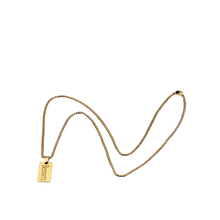 Gold - Plated Custom Boy Name Necklace with Engraved Rectangle Pendant, Perfect Birthday & Back - to - School Gift for Kids
