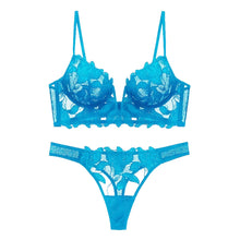 Women Lace Lingerie Set Elegant Sexy Bra Set See Through Underwear Ventilate Ladies Bra and Panty Set