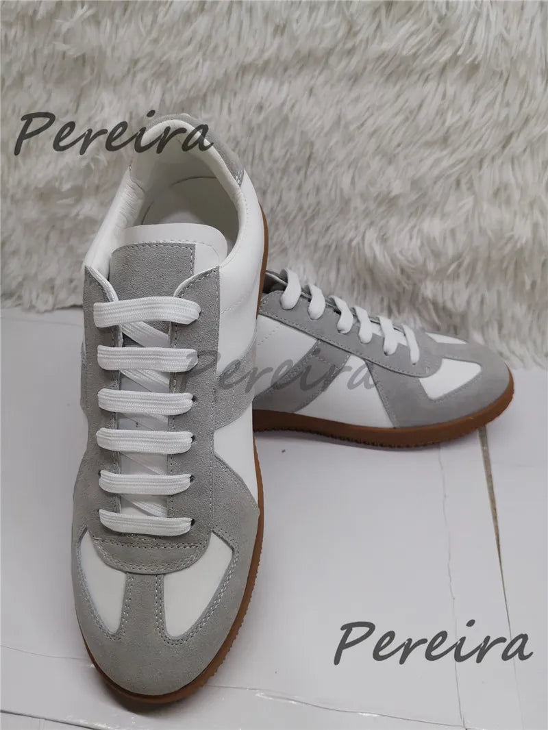 Summer Trendy Retro Men's Casual Sneakers Versatile Comfortable Patchwork Training Shoes Round Toe Lace-Up Flats Sports Shoes