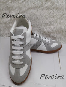 Summer Trendy Retro Men's Casual Sneakers Versatile Comfortable Patchwork Training Shoes Round Toe Lace-Up Flats Sports Shoes