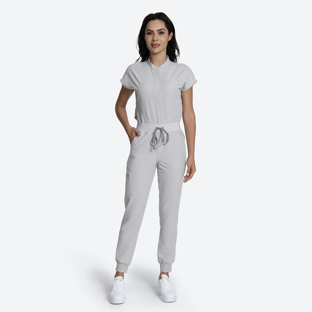 KUNGFU SCRUBS Nurses Uniforms Women Medical Scrubs Set Antibacterial Wrinkle Resistant Shirt Pant Fade Resistant Doctors Clothes