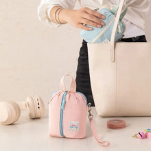 Petit sac de rangement portable pour serviettes hygiéniques, trousse de toilette et de maquillage style macaron, organisateur polyvalent