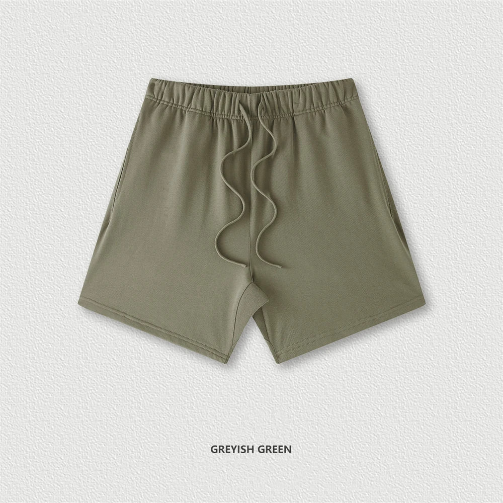 ZODF 2025 Summer Men Heavy Weight 425gsm Cotton Shorts Unisex Women Loose High Street Comfortable Solid Pants Streetwears HY0495