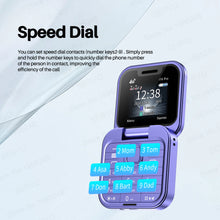 SERVO i16 Pro 4G LTE Mini Flip Mobile Phone Dual SIM Standby Call Recording Speed Dial FM Radio Blacklist Small Fold Cellphones