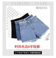 2026 New Summer Shorts Women Jeans High-waisted Denim Short Pants Female Rough-selvedge Outside Casual Sports Shorts Loose Jeans