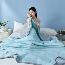 Solid Color Wave Grid Summer Quilt Machine Washable