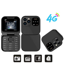 SERVO i16 Pro 4G LTE Mini Flip Mobile Phone Dual SIM Standby Call Recording Speed Dial FM Radio Blacklist Small Fold Cellphones
