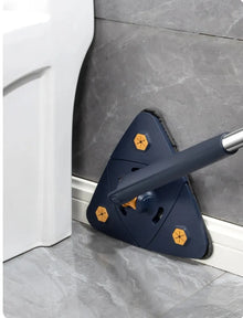 Triangle 360 Cleaning Mop Telescopic Household Ceiling Cleaning Brush Tool Self-draining To Clean Tiles and Walls