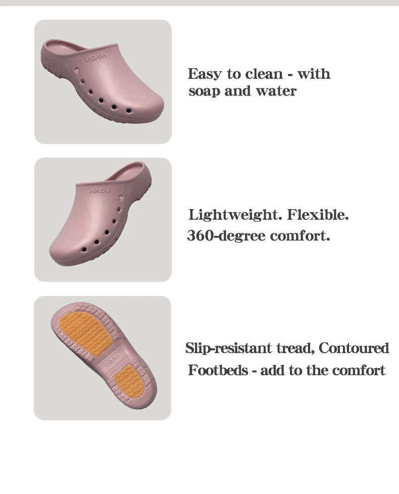 Doctor Scrub Clogs Light Nurse Slippers Medical Shoes Non-slip Dentist Surgical Shoes Soft Pet Hospital Scrub Clogs X09-05