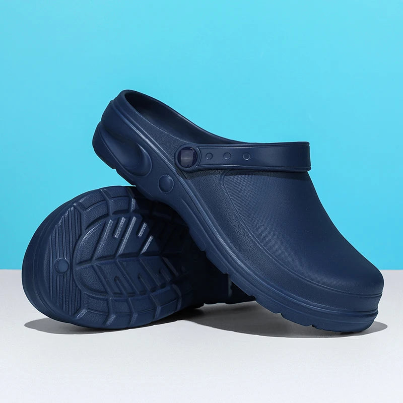 Non-Slip Closed-Toe Operating Room Slippers, Medical Closed-Toe Slippers, Hospital Clogs, Surgical Shoes for Departments, Dual-Use