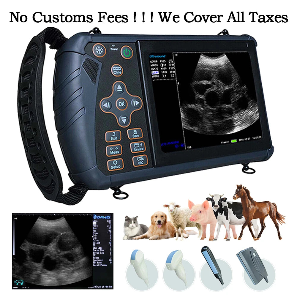 Portable Veterinary Ultrasound Scanner, Vet Pregnancy Check Handheld Ultra Machine, for Pig Sheep Cow Horse Dog Cat Use