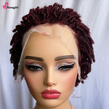 13x4Lace Front African Scroll Dark 99j Bug Human Hair Wig Natural Looking for Women Heat Stylable Comfortable Fit Easy To Style