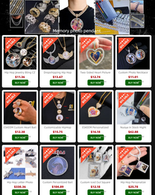 Custom Photo Necklace Circle Chain Personalized Medallion Memory Picture Pendant Solid Back Zircon Hip Hop Jewelry Free Engrave