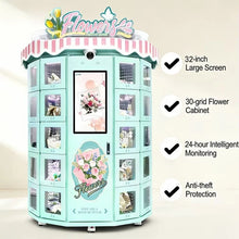 Customize Supplier Factory 30-grid Flower Cabinet Outdoor Fresh Floral Flower Bouquet Vending Machine with 32-inch Touch Screen