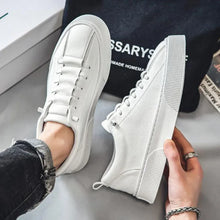 White Sneakers for Men 2024 Spring Fashion Casual Lace Up Round Toe Flat mens Running Sport Shoes Zapatillas Deportivas Hombre