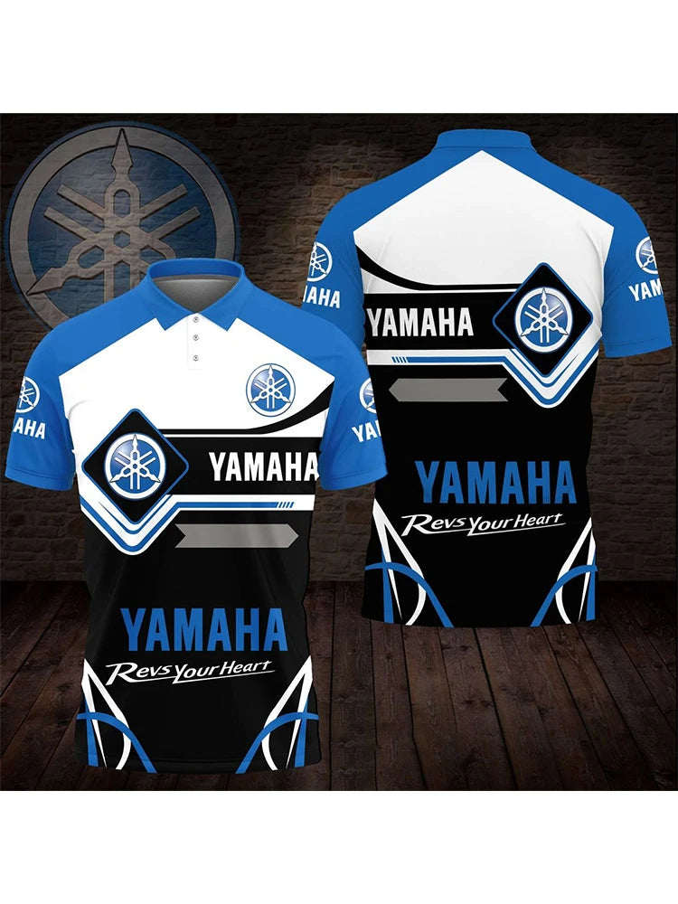 2025 new 3D printed Yamaha motorcycle off-road fashionable T-shirt, suitable for extreme sports adventure men's and women's T-sh