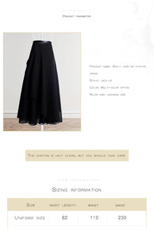 Adult Ballet Wrap Skirt for Women Soft Chiffon Dance Practice Skirt Ballet Class Performance Cover Up