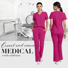 Niaahinn Pet Grooming Non-sticky Hair Workwear Surgical Uniform Medical Nurse Uniforms Women Scrubs Sets Pharmacist Work Clothes