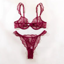 KUCLUTFrenchFlower Embroidery Lace Bra Set Pure Desire Ultra Thin Push Up Wirefree Comfort Romantic Niche Bralette S-XL MOYISU