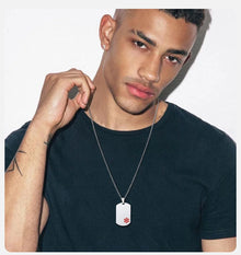 Vnox Personalized Engrave Diease Names ICE Info Medical Necklaces,Stainless Steel Dog Tag ID Pendants,Custom Health Accessory