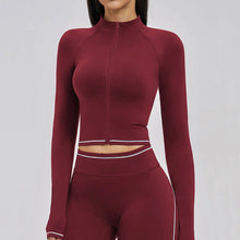 Women Yoga Long Sleeve Jacket Zipper For Running And Fitness