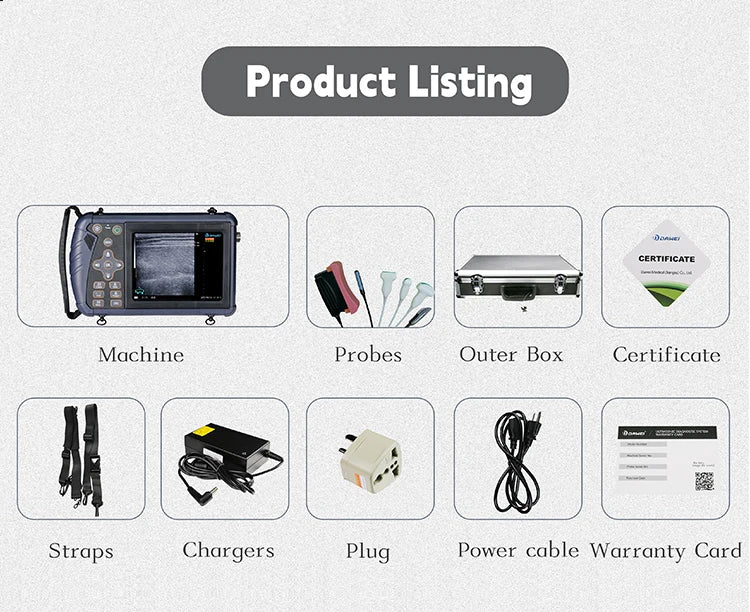 Portable Veterinary Ultrasound Scanner, Vet Pregnancy Check Handheld Ultra Machine, for Pig Sheep Cow Horse Dog Cat Use