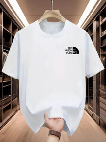 Summer 100% Cotton Men's Plain T Shirt Simple Pattern Print Comfortable Soft Breathable Fabric Suitable Daily Casual Wear