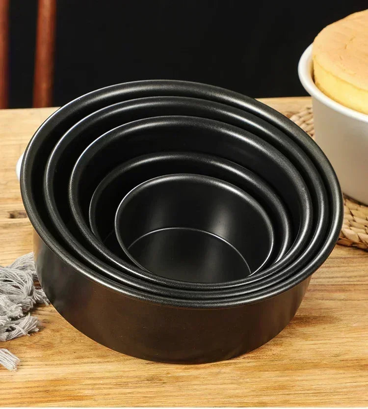 Aluminum Alloy Round Chiffon Cake Pan Solid Bottom Angel Food Oven Cake Bread Mold Baking Tool 6/8 Inch Bake Pan  Baking Sheet