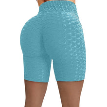 2026 Women's High Waist Bubble Sports Yoga Pants, Hip Lifting Slimming Elastic Five Point Shorts Outdoor Casual Shorts