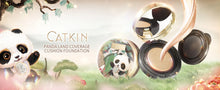 CATKIN Panda Land Full Coverage Cushion Fondation, Breathable Hydrating Nourishing Poreless Face Makeup Save for Sensitive Skin