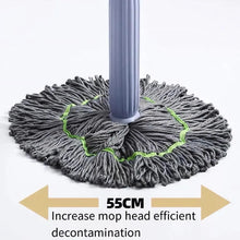 2 in 1 Dehydrated Floor Cleaning Mop 360 Rotatable Adjustable Cleaning Mop Microfiber Mop Wet and Dry for Bathroom/Offfice/Home
