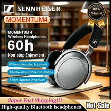 Sennheiser Momentum 4 Wireless Bluetooth Headphones Over Ear Noise Cancelling HiFi Stereo Sound Headset with Microphone