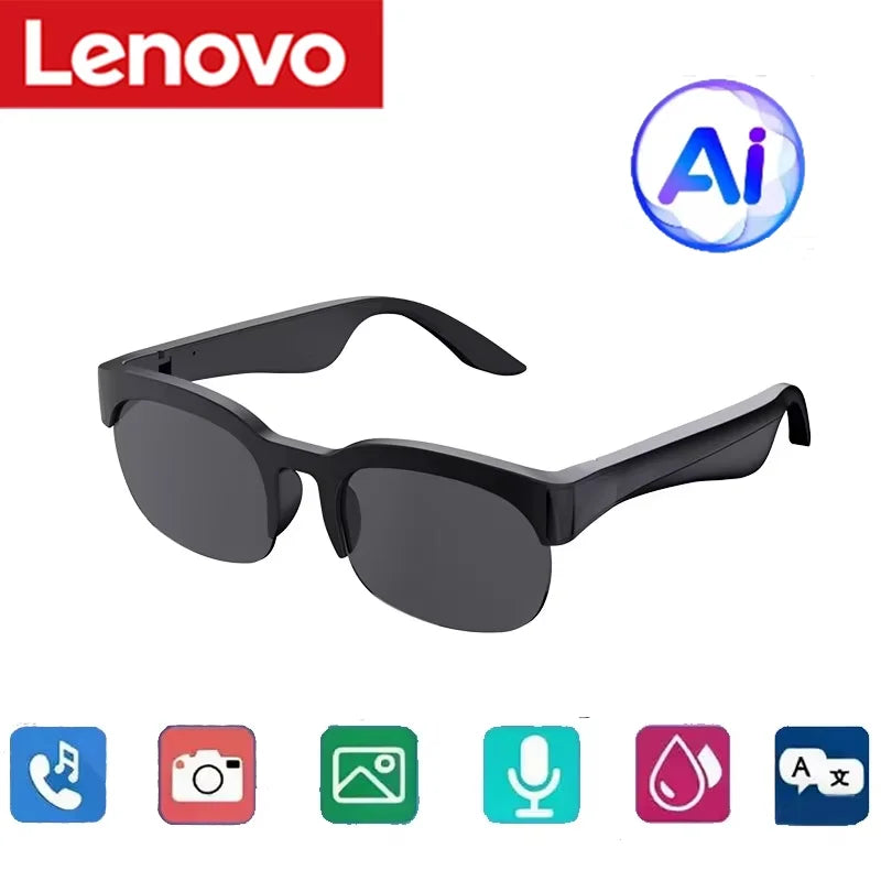 Lenovo 8K HD AI Smart Glasses AI Translation Hands-Free Calling AI Chat Logging Music Playback Smart Sunglasses for Men 2026 New