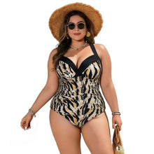 Plus Size High Waist Push Up Bikini Set L4XL Tummy Control