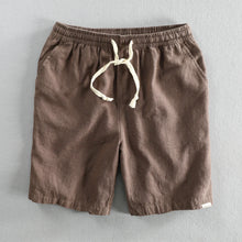 Men Summer Cotton Linen Shorts Japan Candy Color Beach Holiday Home Male Simple Casual Slim Fit Harajuku Soft Thin Shorts Pants