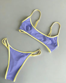 Wavecho Womens Two Piece Bikini Set Chain Detail Beachwear
