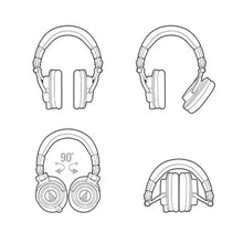 Original Audio-Technica ATH-M50x Professional Studio Monitor Hi-Fi Sound Foldable Design Headphones Over-Ear Wired Headset