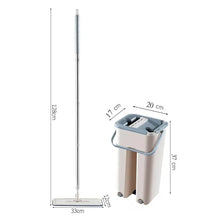 Flat Squeeze Mop with Bucket Easy Wring Multi Purpose Floor Cleaning Wet Dry Use Microfiber Pad for Hardwood and Laminate