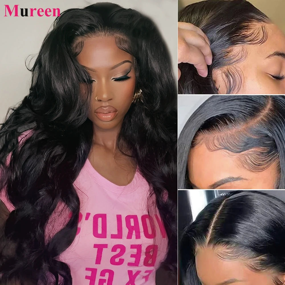 13x6 Body Wave Lace Front Wigs 100% Human Hair 250 Density Pre Plucked 13x4 HD Transparent Lace Frontal Wig Human Hair for Women
